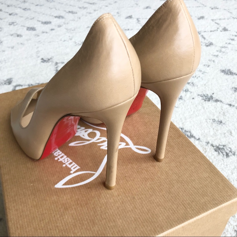 Christian Louboutin Nude Natural Flo Pumps Shoes - Picture 3 of 8